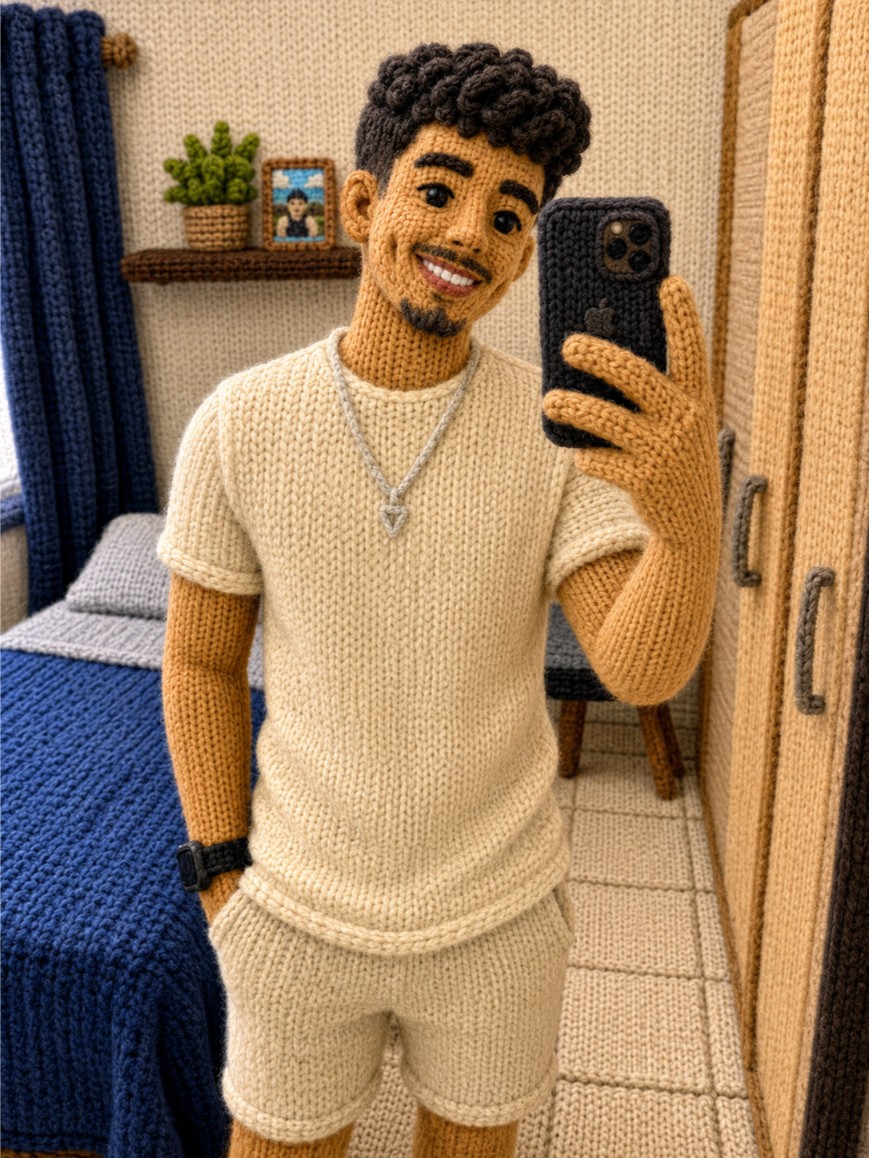 Resultado no estilo AMIGURUMI / BONECO DE TRICÔ
