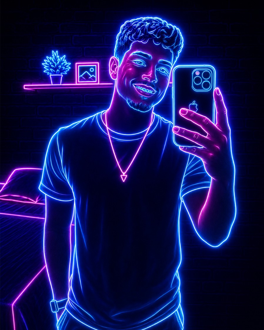 Resultado no estilo NEON